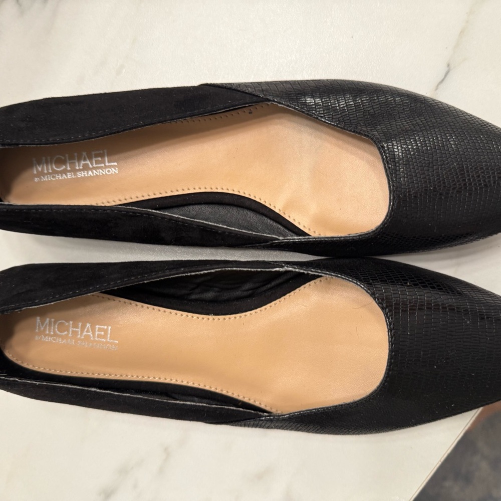 Michael by Michael Shannon Women’s Shoes Alara Black Suede Flats Size 10 M - Picture 8 of 8